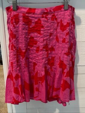 Vineyard Vines Pink and Red A-Line Patterned Skirt size 0
